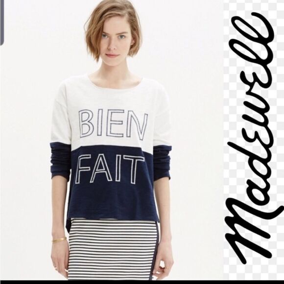 Madewell  Bien Fait color block top size XS - Picture 1 of 5